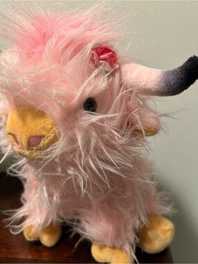 Ideal Toys Direct Pink Highland Cow Plush Stuffed Animal Long Hair Fluffy